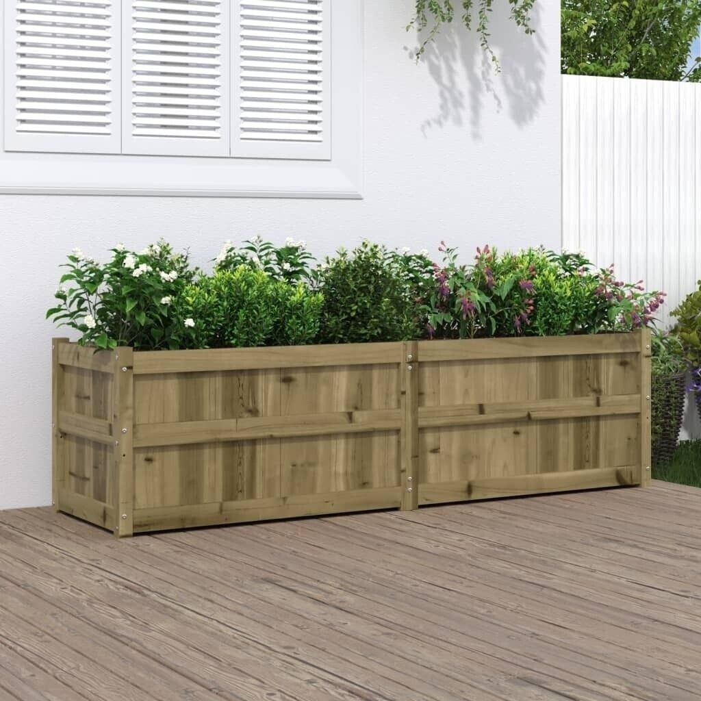 vidaXL Planter 180x50x50cm pine impregnated