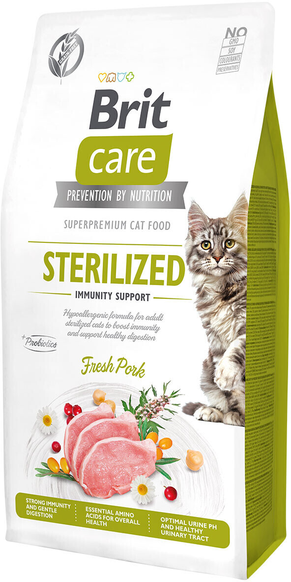 Brit Care Cat Sterilized Immunity Support dry food pork 7kg
