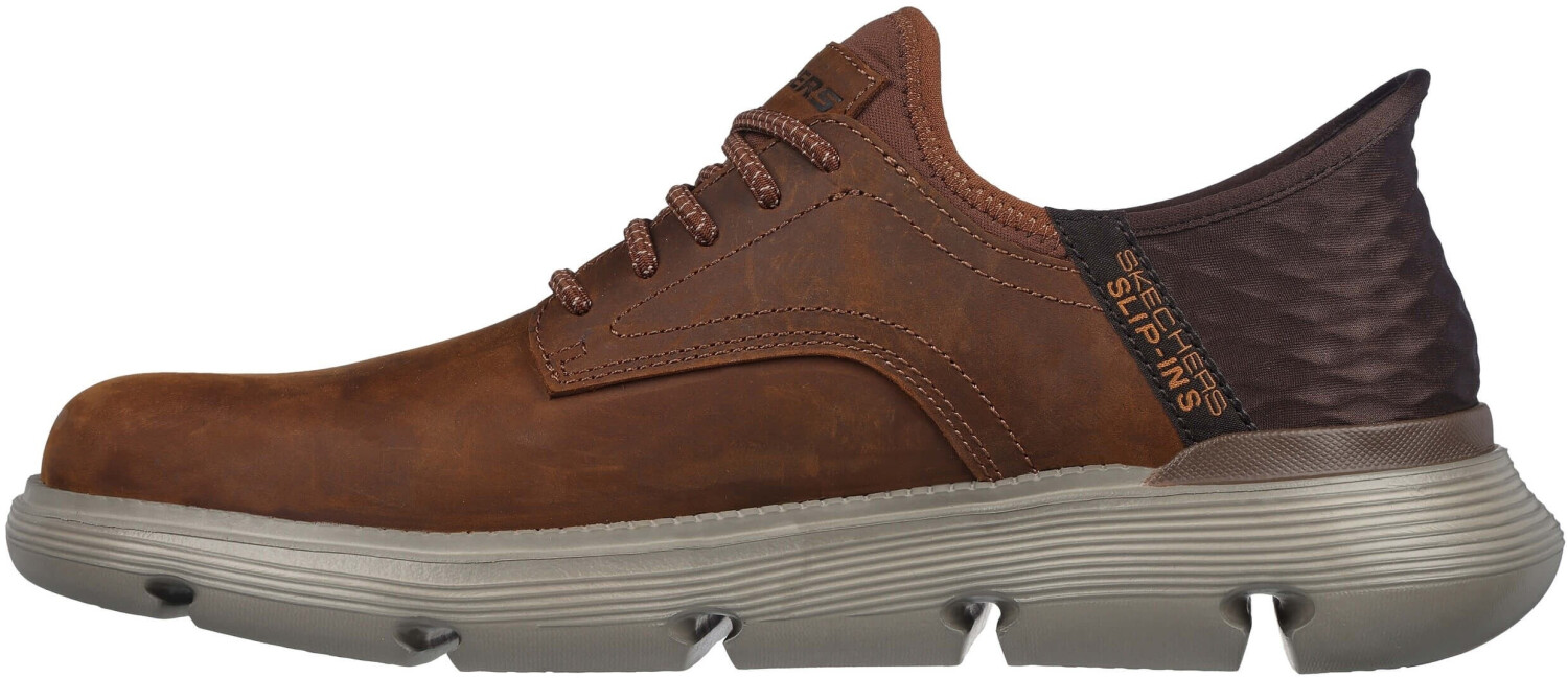 Skechers slip on brown shoes cheap