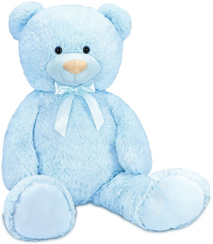 Brubaker XXL teddy bear 100 cm with bow blue