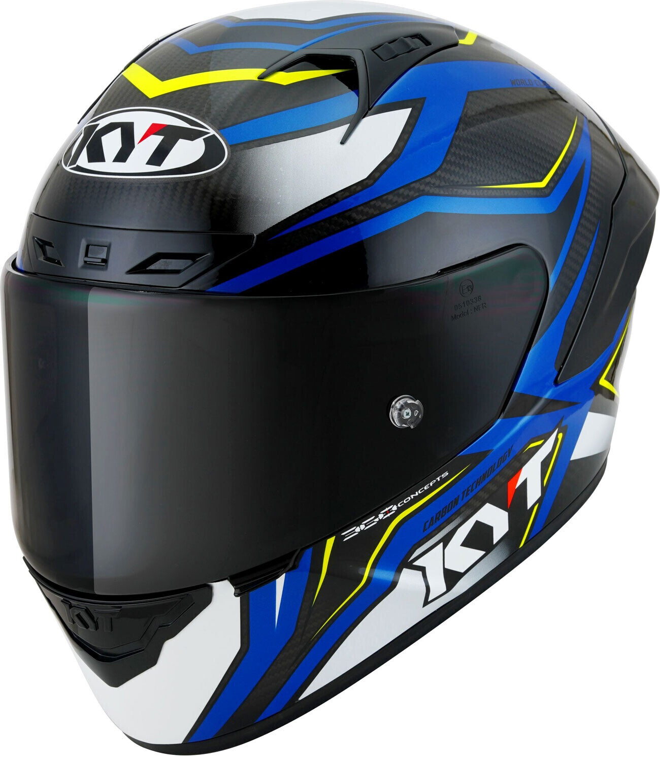 KYT Helmet Nz-Race Carbon Stride Blue/White