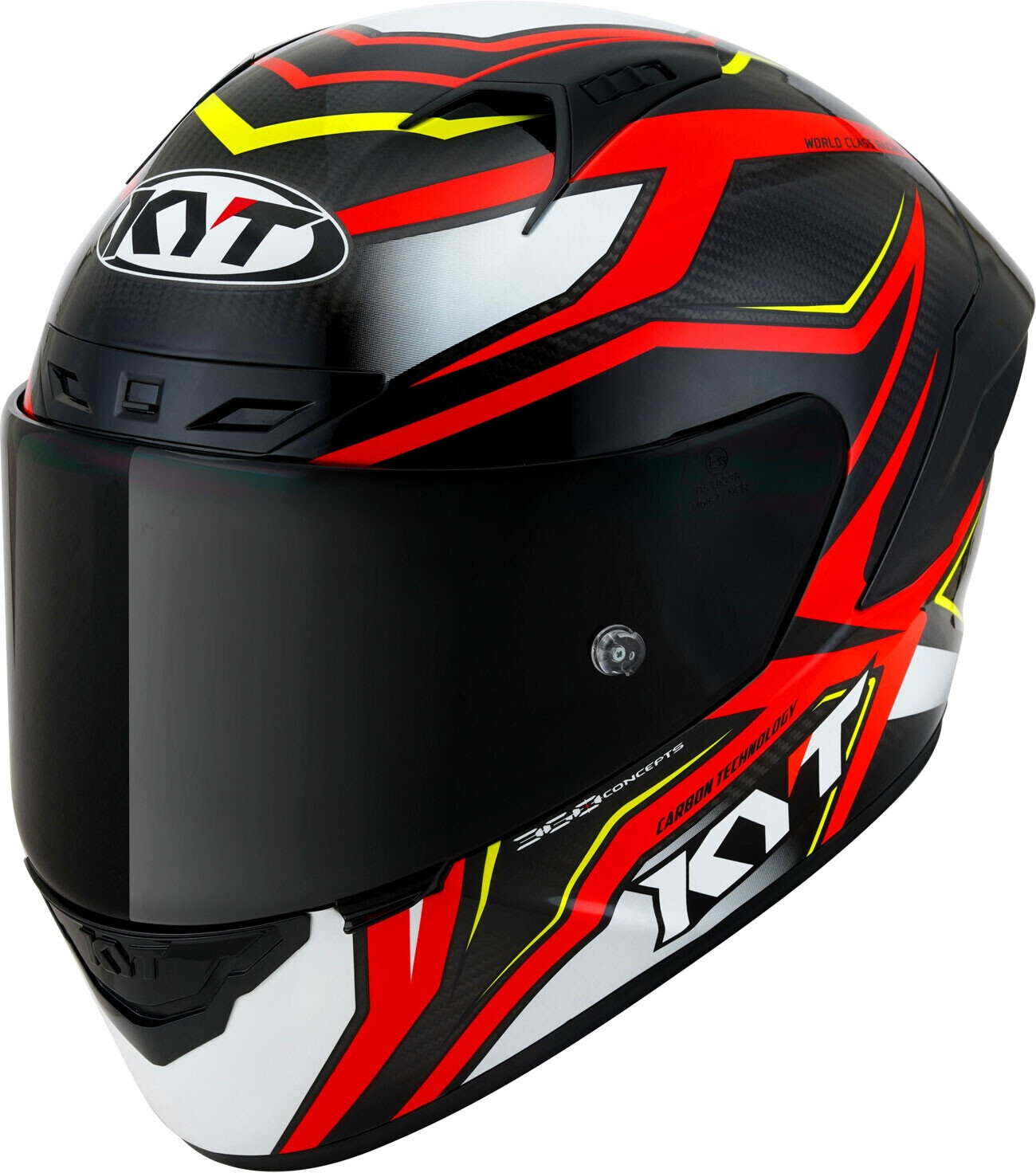 KYT Helmet Nz-Race Carbon Stride Red/White