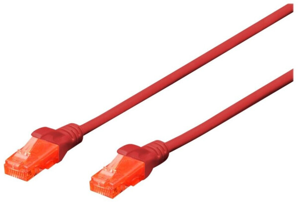 Digitus CAT 6 U/UTP Patchkabel 0,25m rot