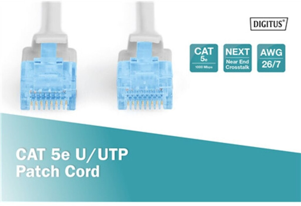 Digitus CAT 5E U/UTP Patchkabel 0,5m grau, Bild 6