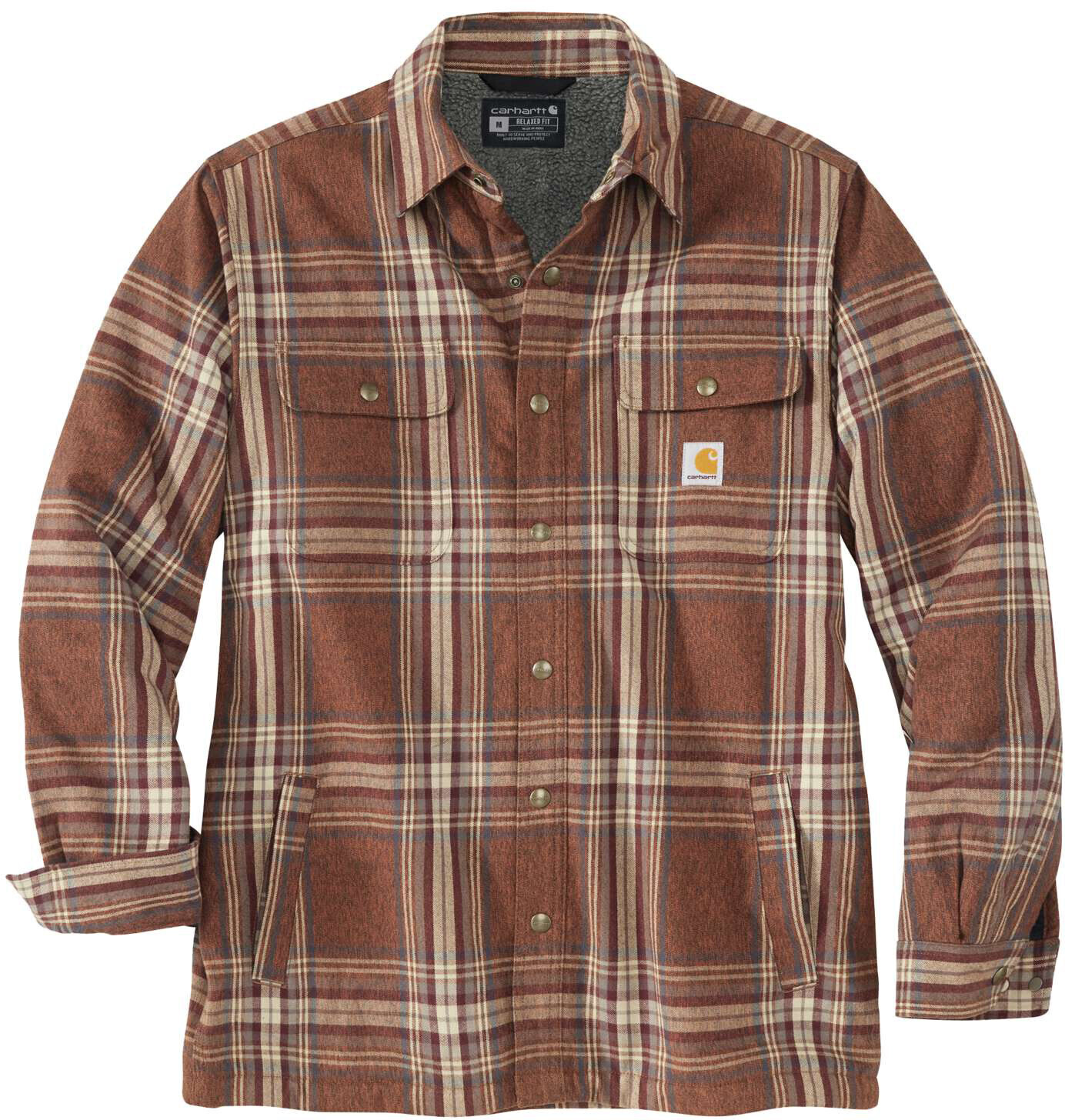 Carhartt Flannel Sherpa Lined (105430) burnt sienna