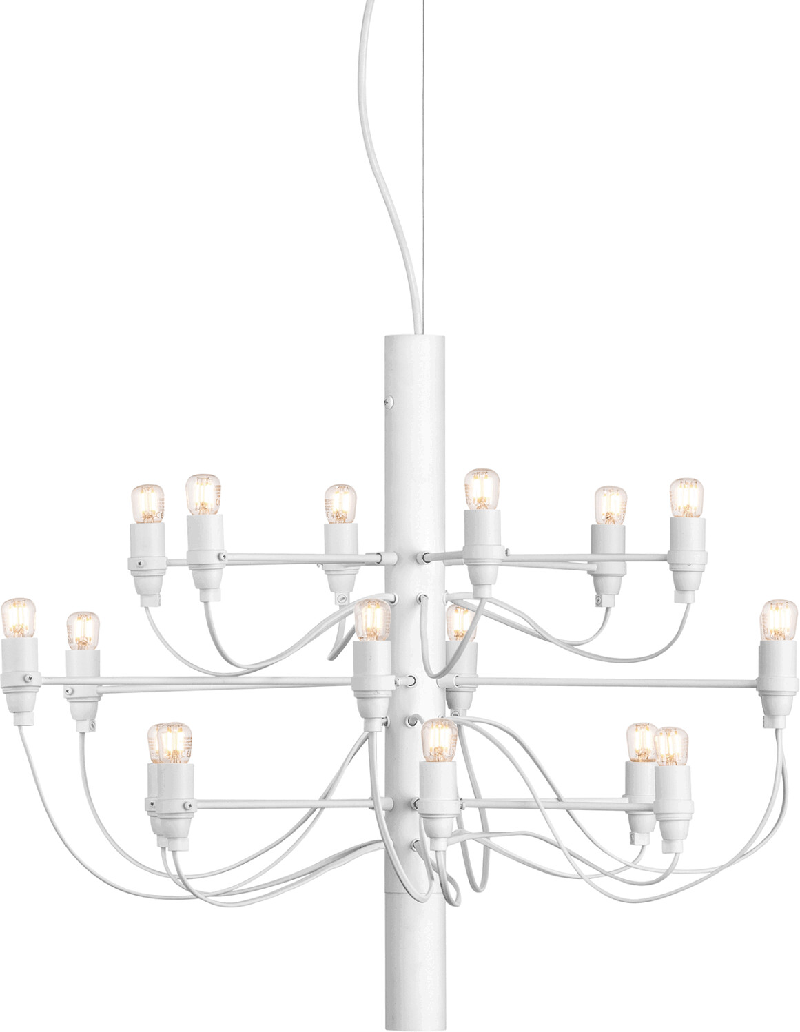 FLOS 2097/18 pendant light /Ø 69x51 cm/canopy stainless steel/18x LED clear white