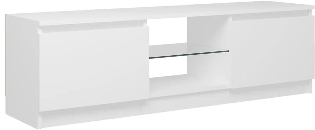 vidaXL VX800333 Soporte de mesa para pantalla de aglomerado blanco