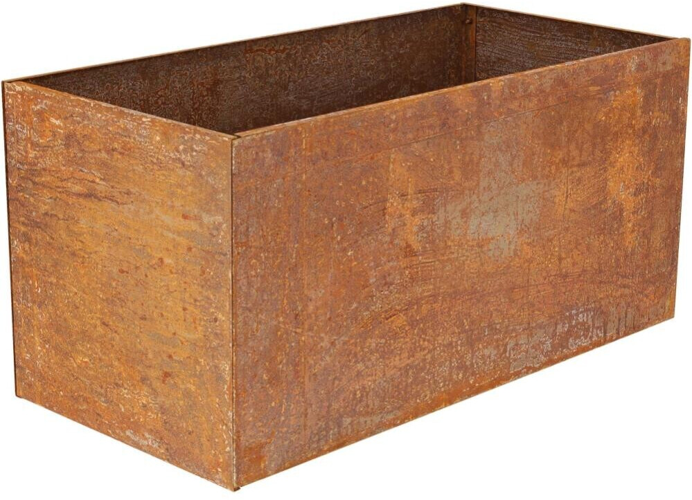 Esschert Jardinière en acier corten rouillé 78 x 38 x 38 cm