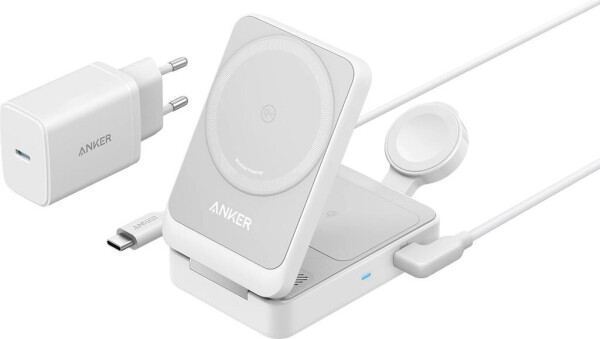 Anker MagGo faltbare 3in1 Kabellose Ladestation Weiß, Bild 2