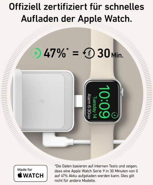 Anker MagGo faltbare 3in1 Kabellose Ladestation Weiß, Bild 9