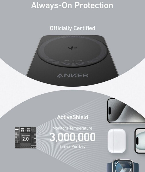Anker MagGo faltbare 3in1 Kabellose Ladestation Schwarz, Bild 13