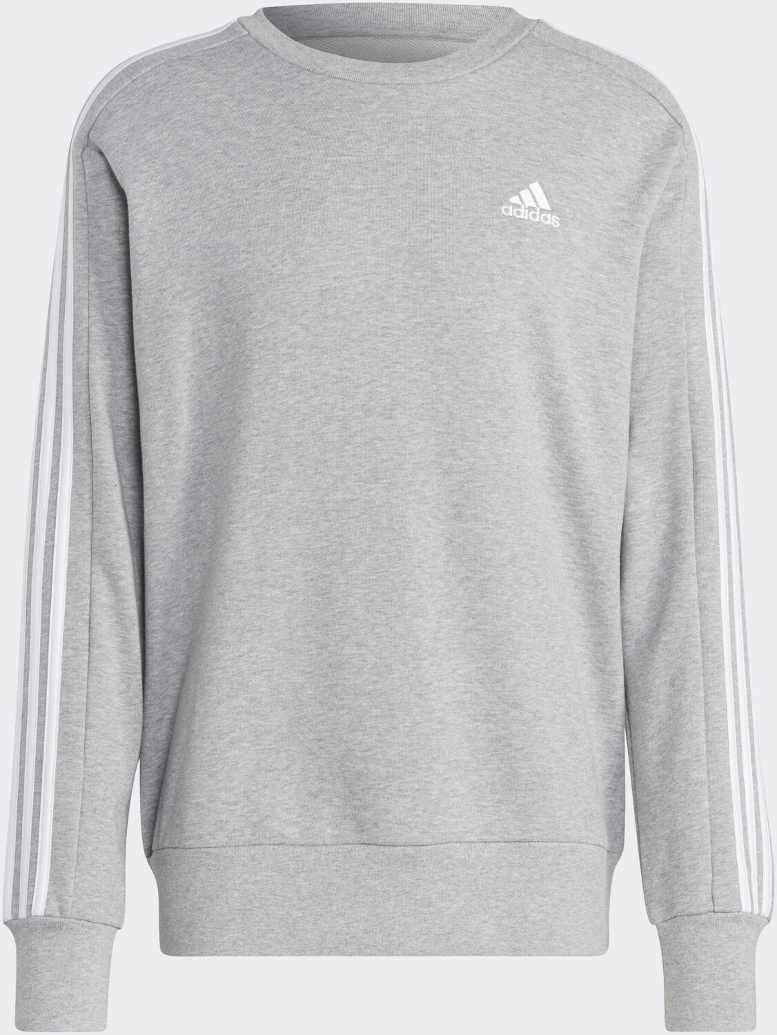 Adidas Essentials French Terry 3 Stripes Sweatshirt medium grey heather (IC9319)