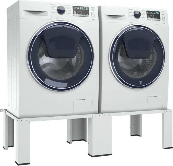 vidaXL Doppel-Untergestell für Waschmaschine und Trockner Weiß 554555