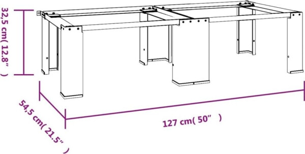 vidaXL Doppel-Untergestell für Waschmaschine und Trockner Weiß 554555, Bild 11