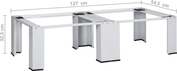 vidaXL Doppel-Untergestell für Waschmaschine und Trockner Weiß 554555, Bild 4