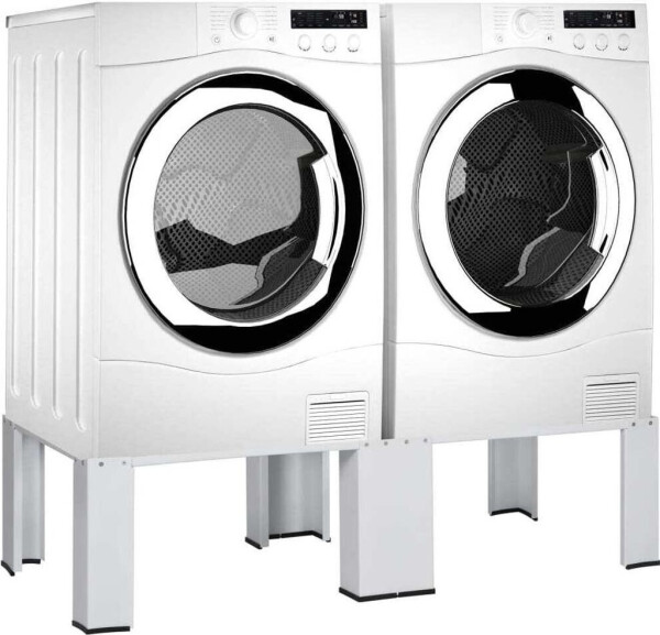 vidaXL Doppel-Untergestell für Waschmaschine und Trockner Weiß 554555, Bild 7