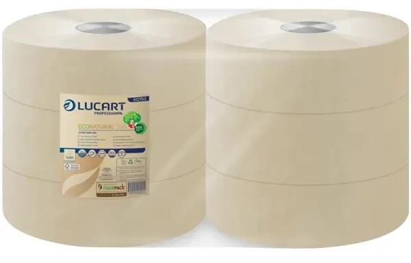 Lucart EcoNatural 350 Jumbo toilet paper 2-ply (6 rolls)