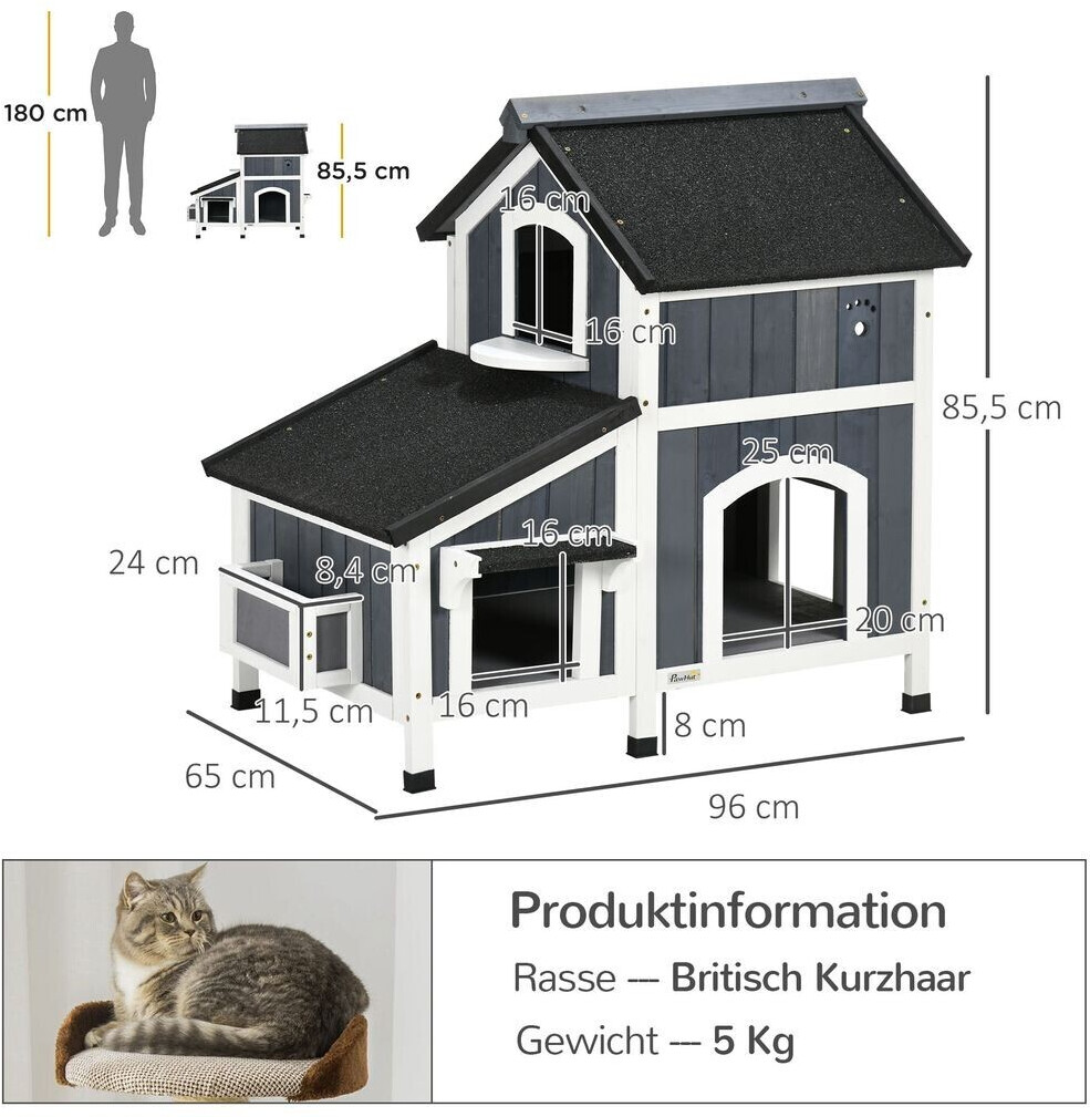 Pawhut Maison pour chat Pawhut Maison pour chat