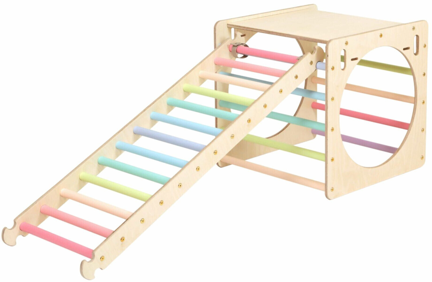 KateHaa Activity Cube with ladder pastel colours