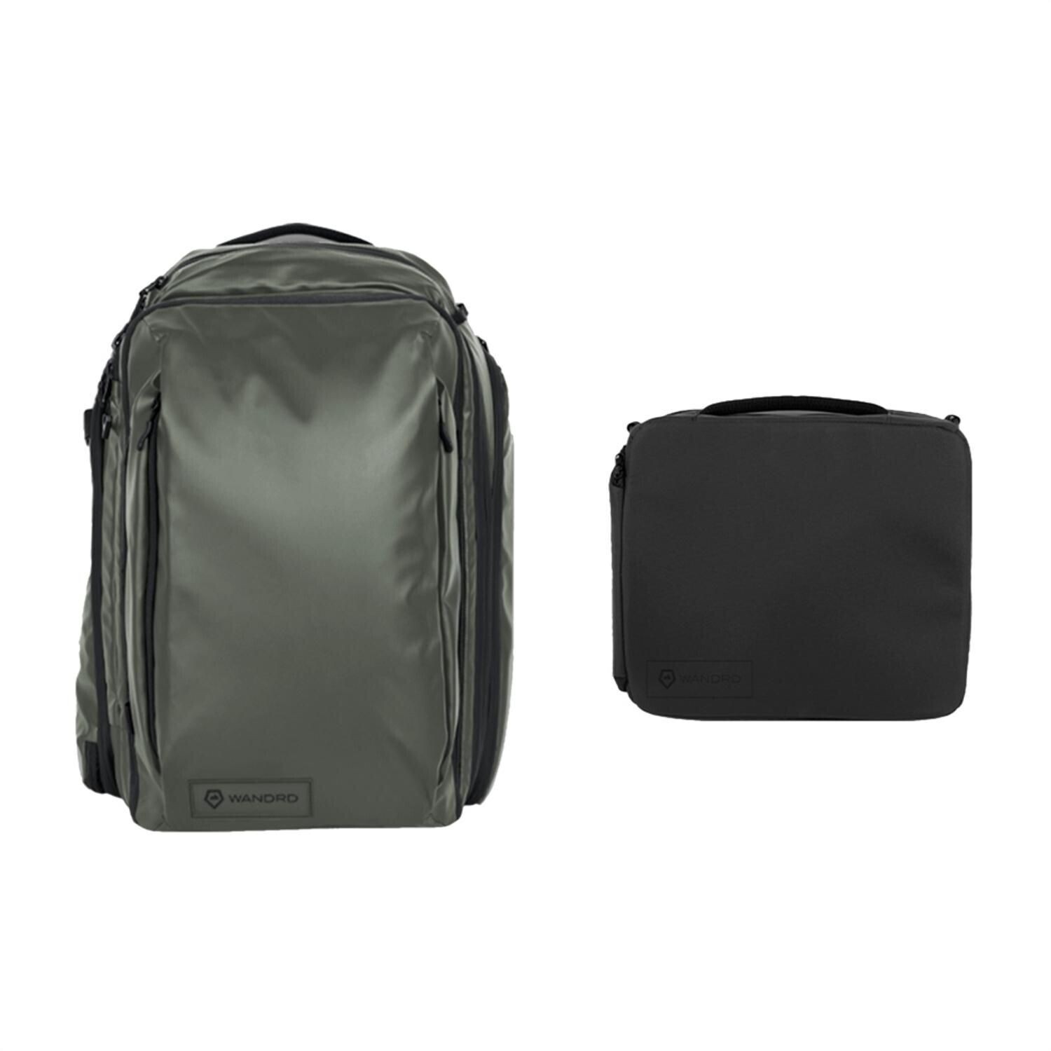 WANDRD Transit Travel Backpack 45L Wasatch Green Bundle Essential+