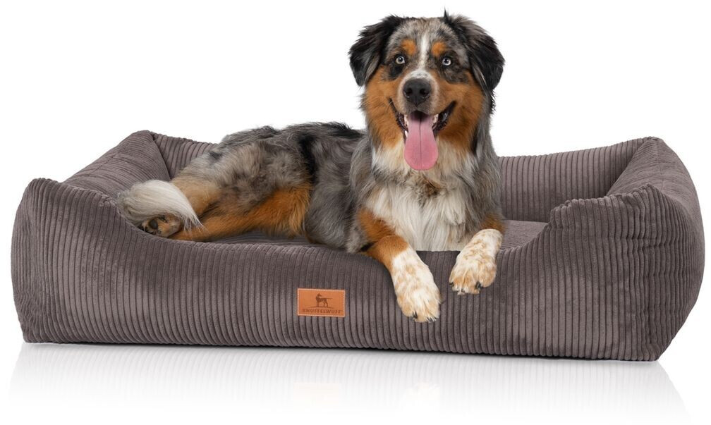 Knuffelwuff Olivia dog bed corduroy with hand-woven character