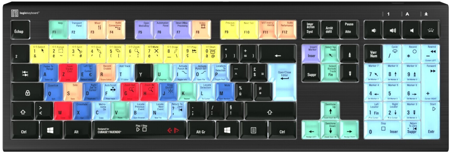 LogicKeyboard Cubase & Nuendo PC ASTRA 2 Backlit Keyboard (FR)