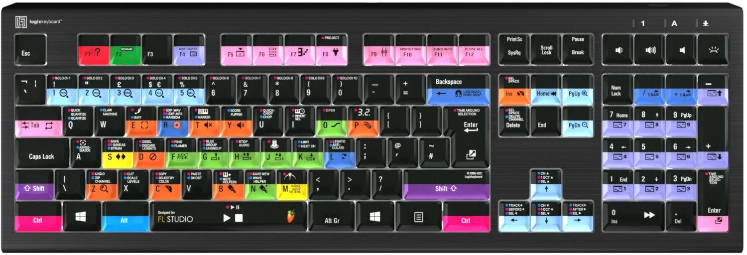 LogicKeyboard FL Studio PC ASTRA 2 Backlit Keyboard (UK)