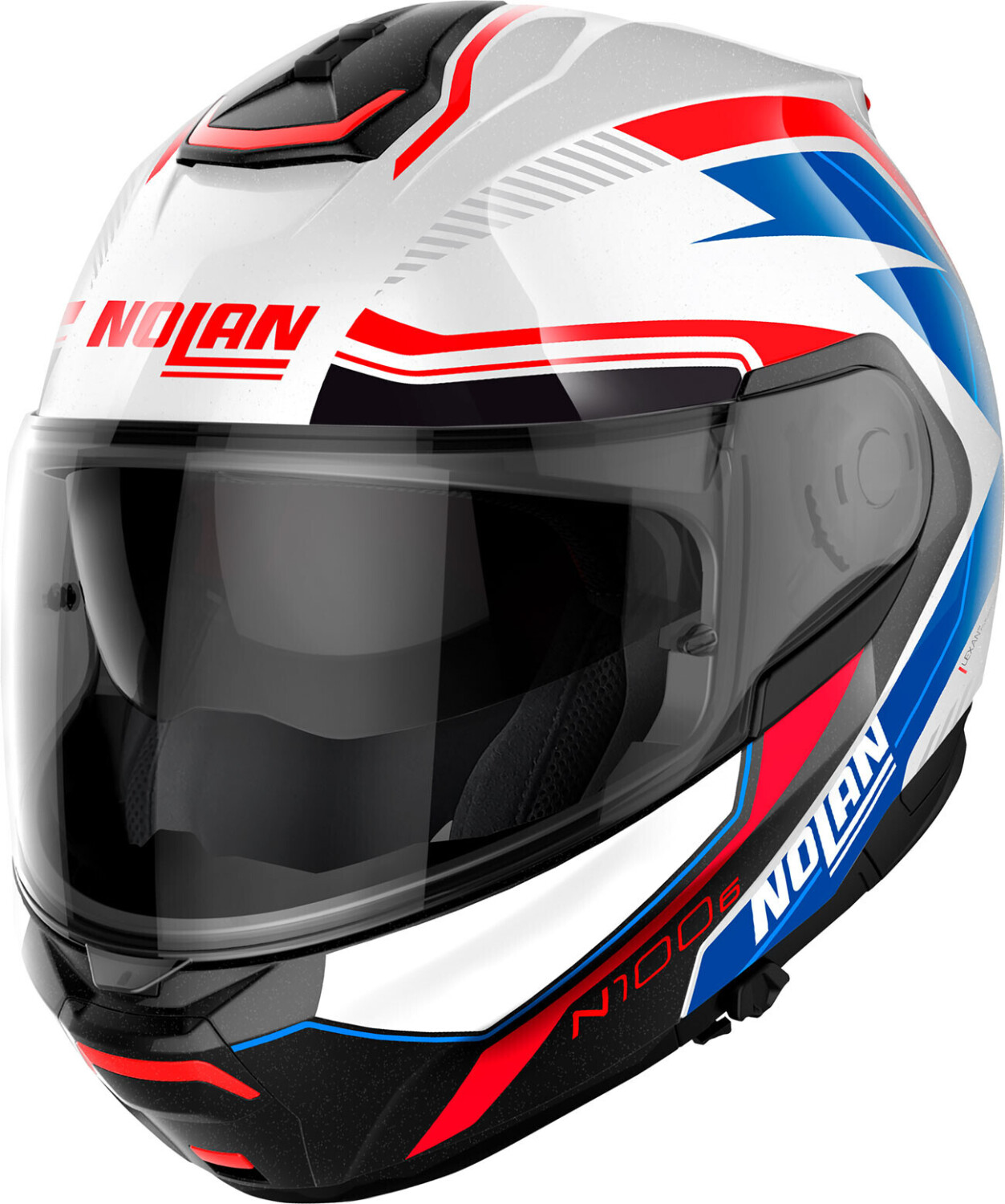 Nolan N100-6 Surveyor N-Com blanc/bleu/rouge