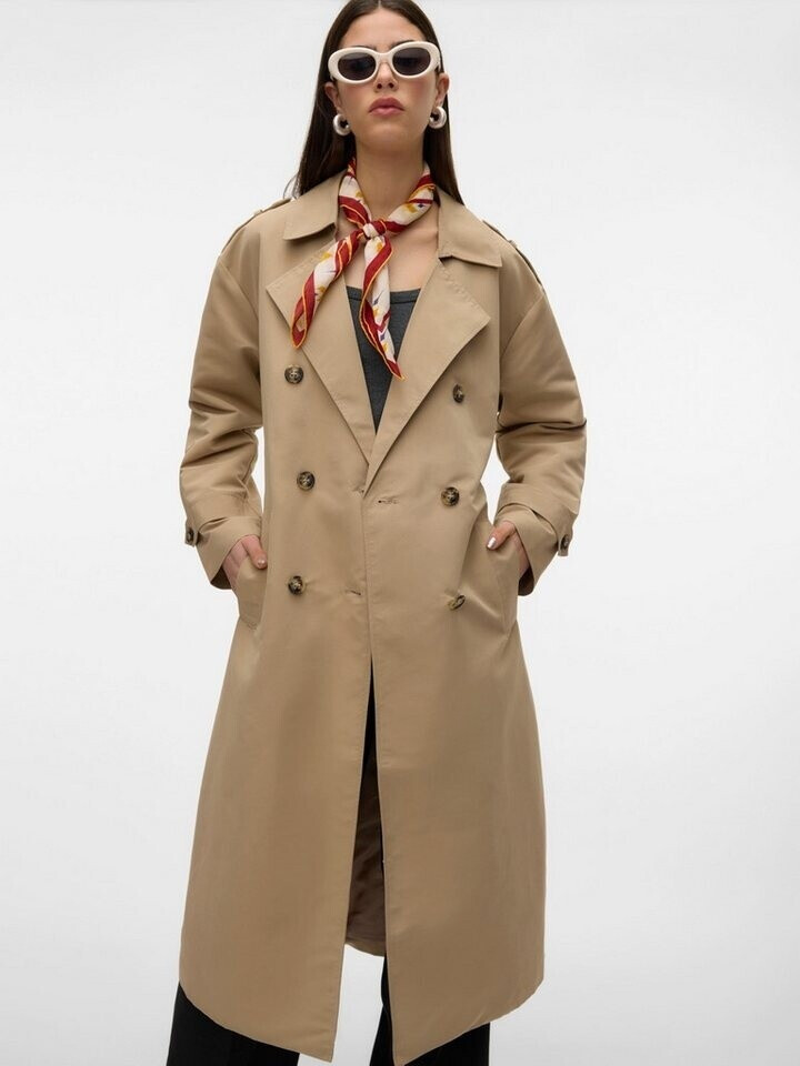 Vero Moda Chloe Long Trenchcoat (10300263) silver mink