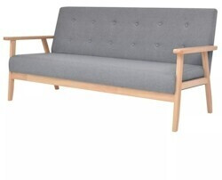 vidaXL 3-seater sofa fabric light gray (244650)