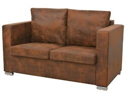 vidaXL 2-seater sofa 137 x 73 x 82 cm artificial suede (244702)