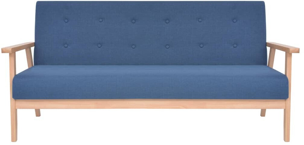 vidaXL 3-seater sofa fabric blue (244656)