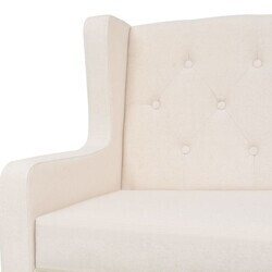 vidaXL Sofa set 3 pieces Fabric cream white (274931)