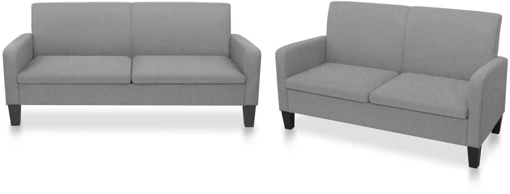 vidaXL 2 pcs. Sofa set fabric light gray (278212)