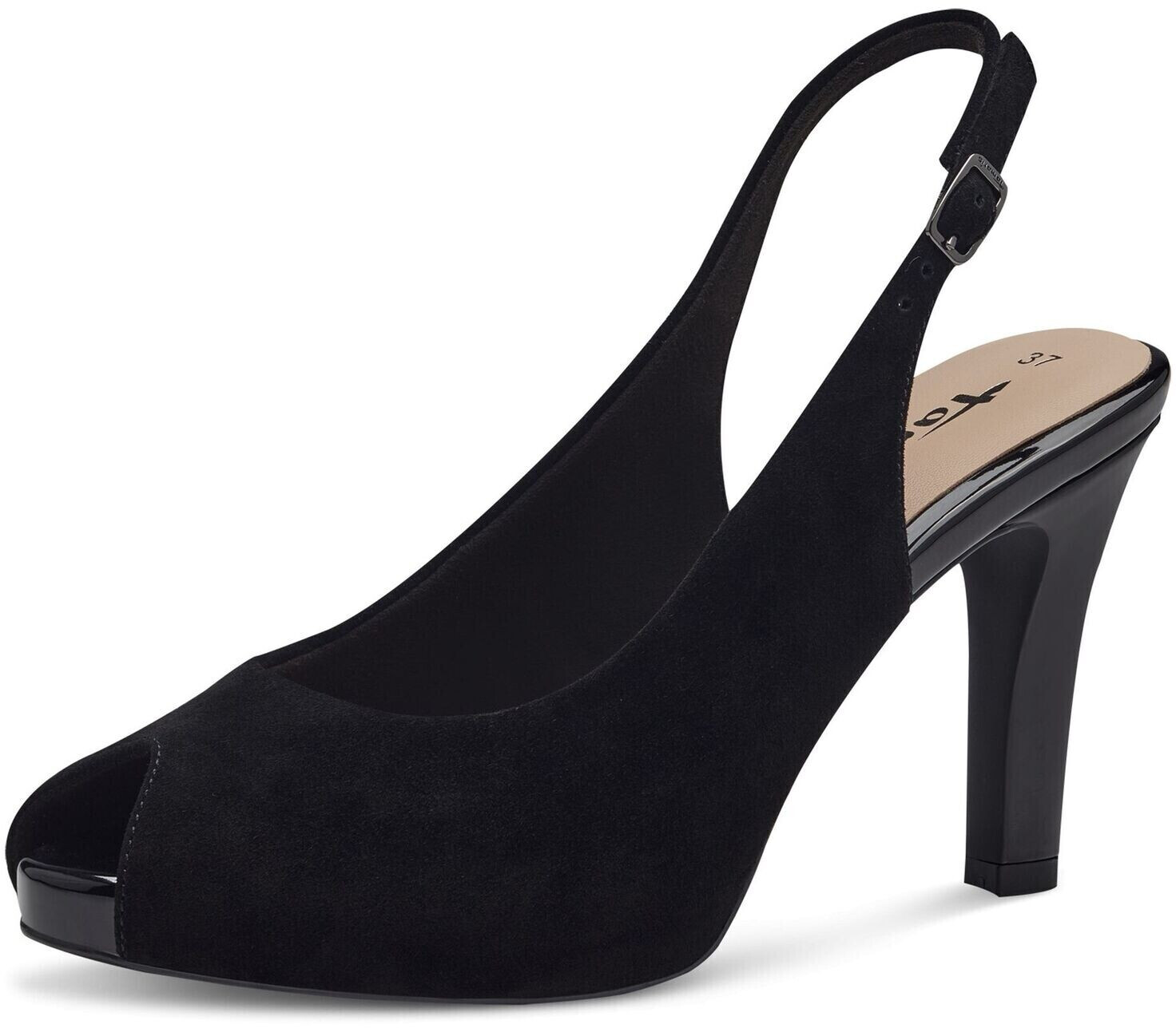 Black peep toe slingback pumps best sale