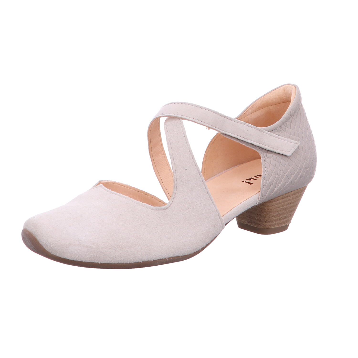 Think AIDA sustainable strap pumps pearl kombi