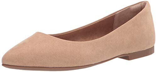 Amazon Essentials Pointed Toe Ballerinas beige micro suede
