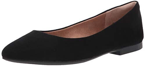 Amazon Essentials Ballerinas with pointed toe area black micro suede