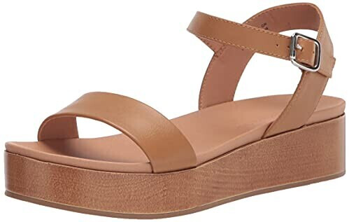 Amazon Essentials Flat Sandal with Two Straps cognac
