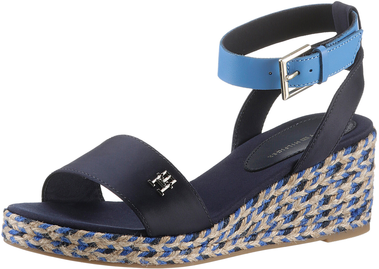 Tommy Hilfiger Colorful Wedge Satin Sandal blue