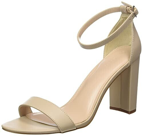 The Drop Rebecca heeled sandals with high block heel beige