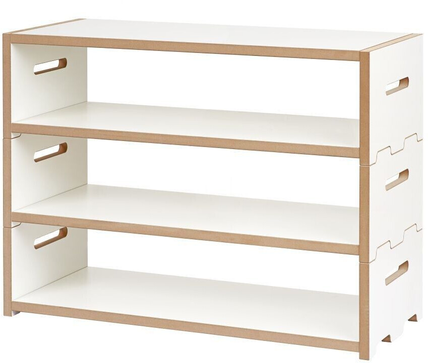 Tojo hochstapler shelving system, low add-on module, white