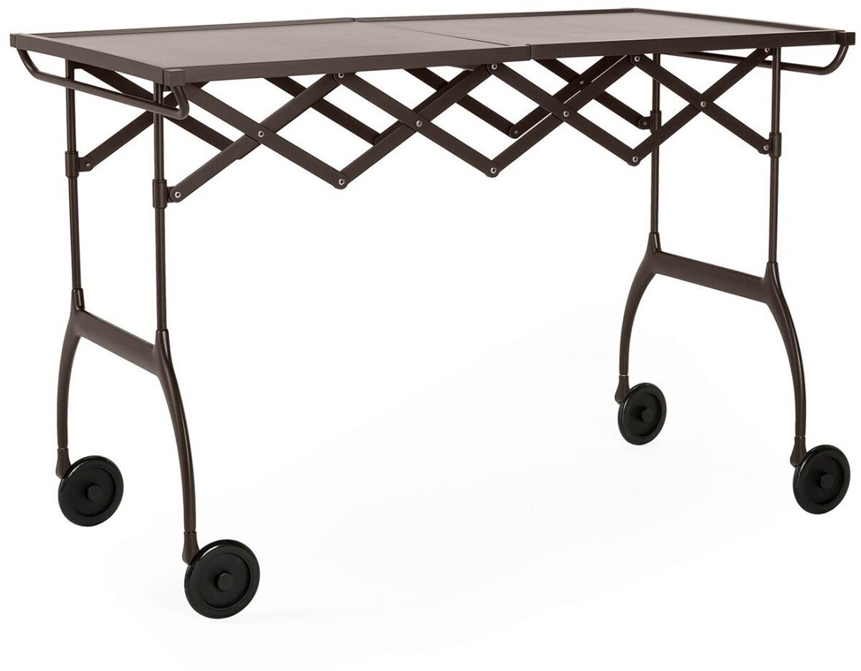 Kartell Battista folding table 100x69x54 cm plum matt