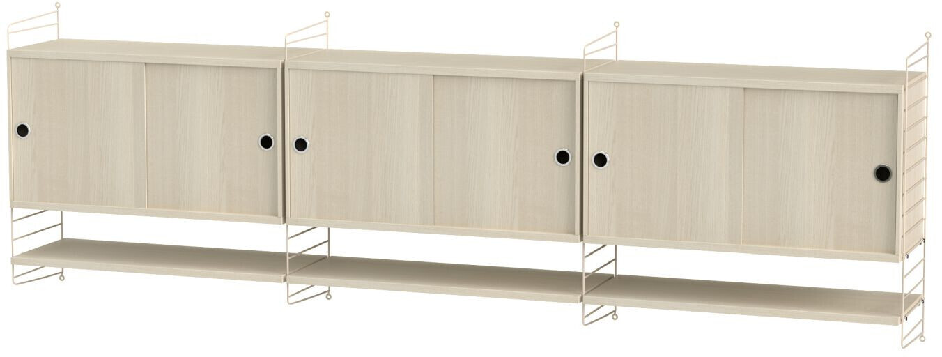 String Wall ladder for shelves 75 x 30 cm (set of 2) beige