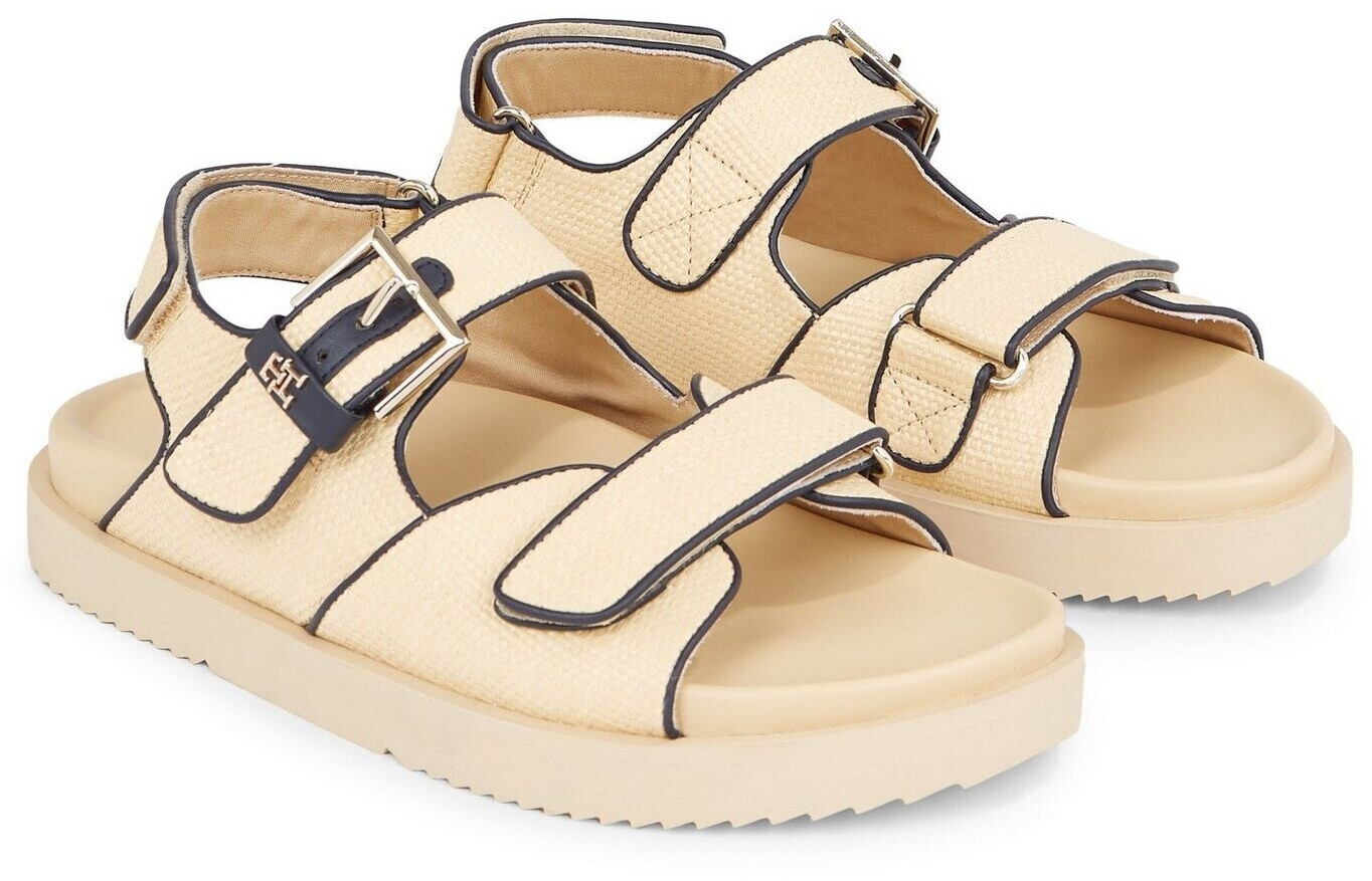 Tommy Hilfiger Sandal 'Raffia' chamois black 15137000