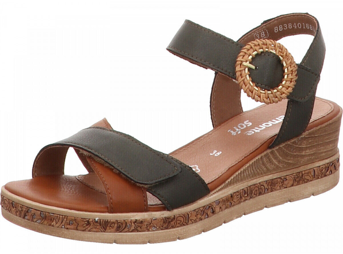 Remonte Dorndorf D3067 Wedge Sandal cayenne leaf