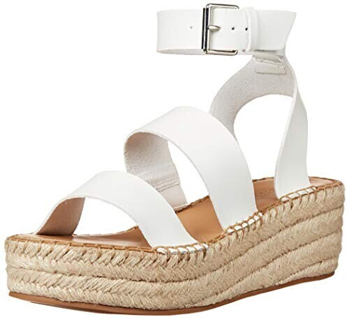 The Drop Listilla Espadrille Wedge Sandal white