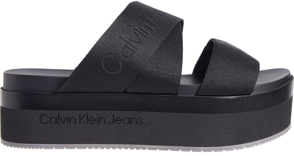 Calvin Klein Flatform Webbing Mr Sandals black