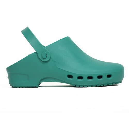 reposa Eco Clogs and Feathers green