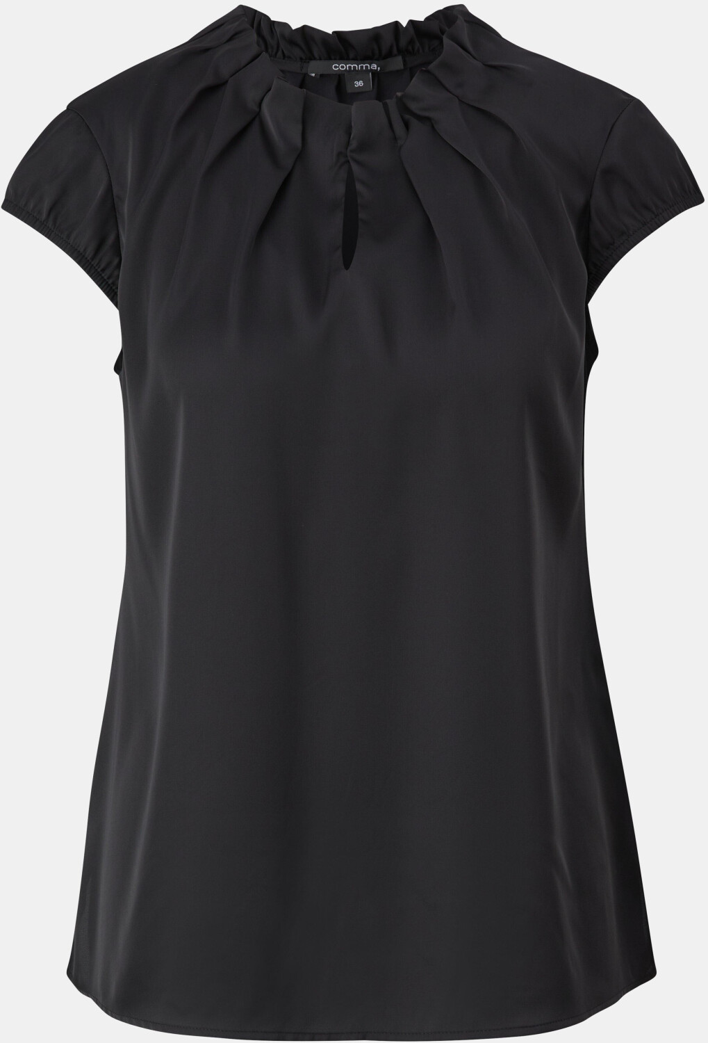 Comma Satin blouse with ruffles (2147272.9999) black